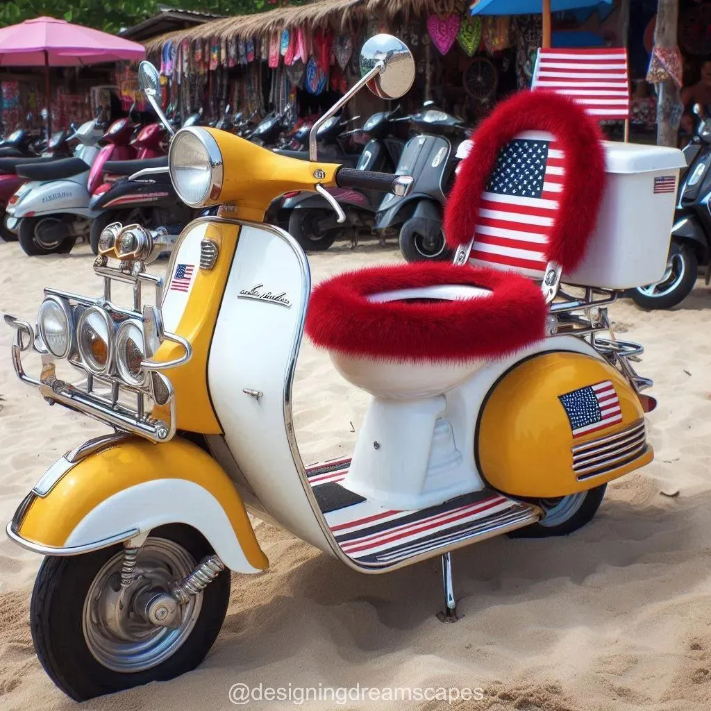 Vespa Scooters with a Toilet on the Seat: The Epitome of Convenience and Mobility