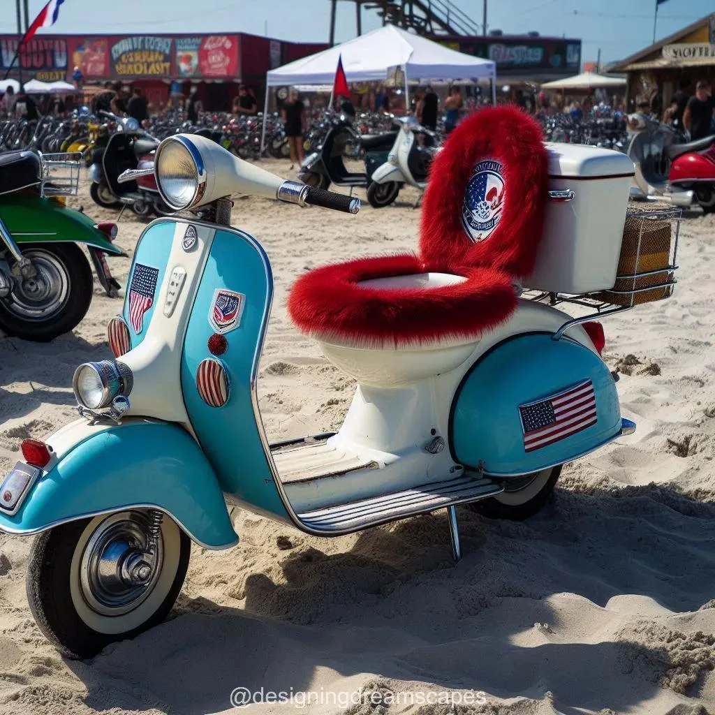 Vespa Scooters with a Toilet on the Seat: The Epitome of Convenience and Mobility