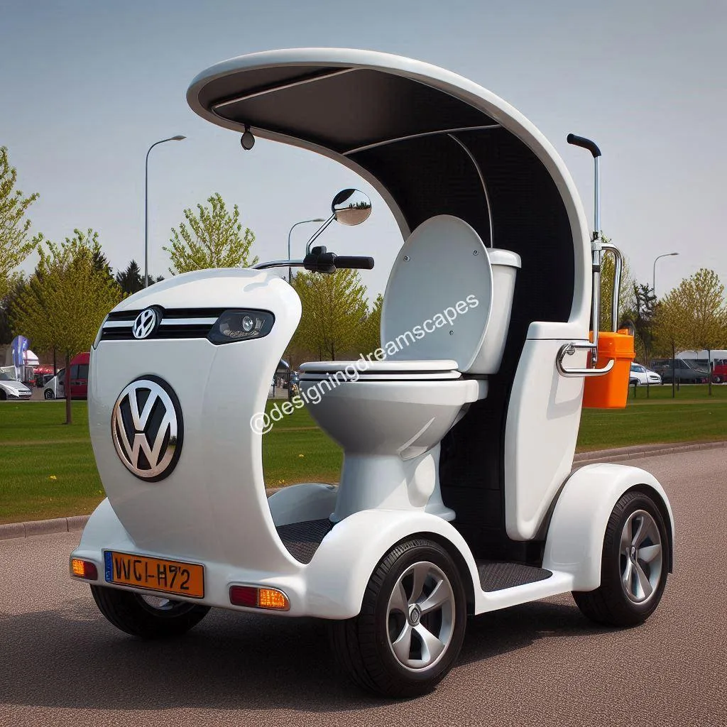 The Quirky World of the 4-Wheel Toilet-Shaped Volkswagen Scooters