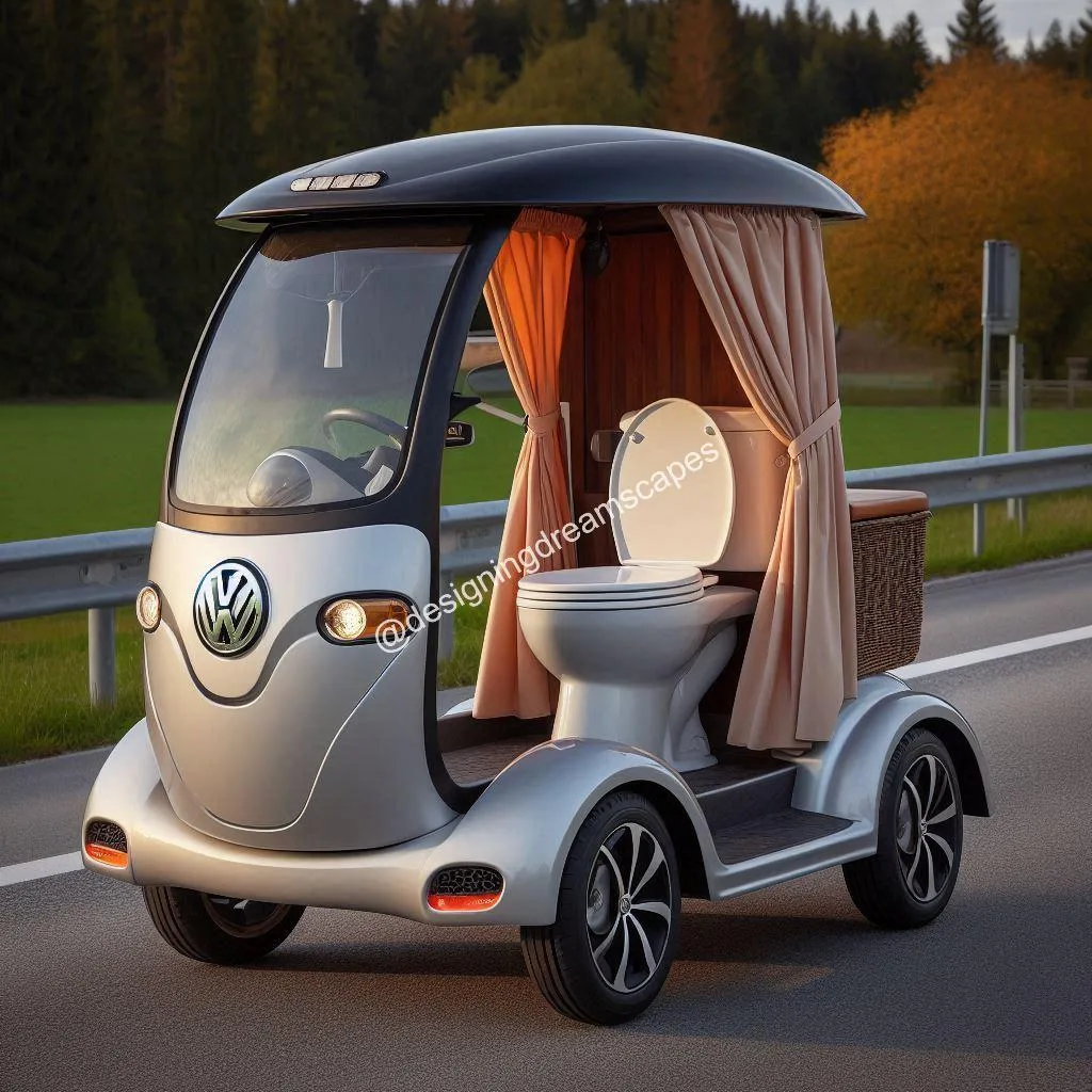 The Quirky World of the 4-Wheel Toilet-Shaped Volkswagen Scooters