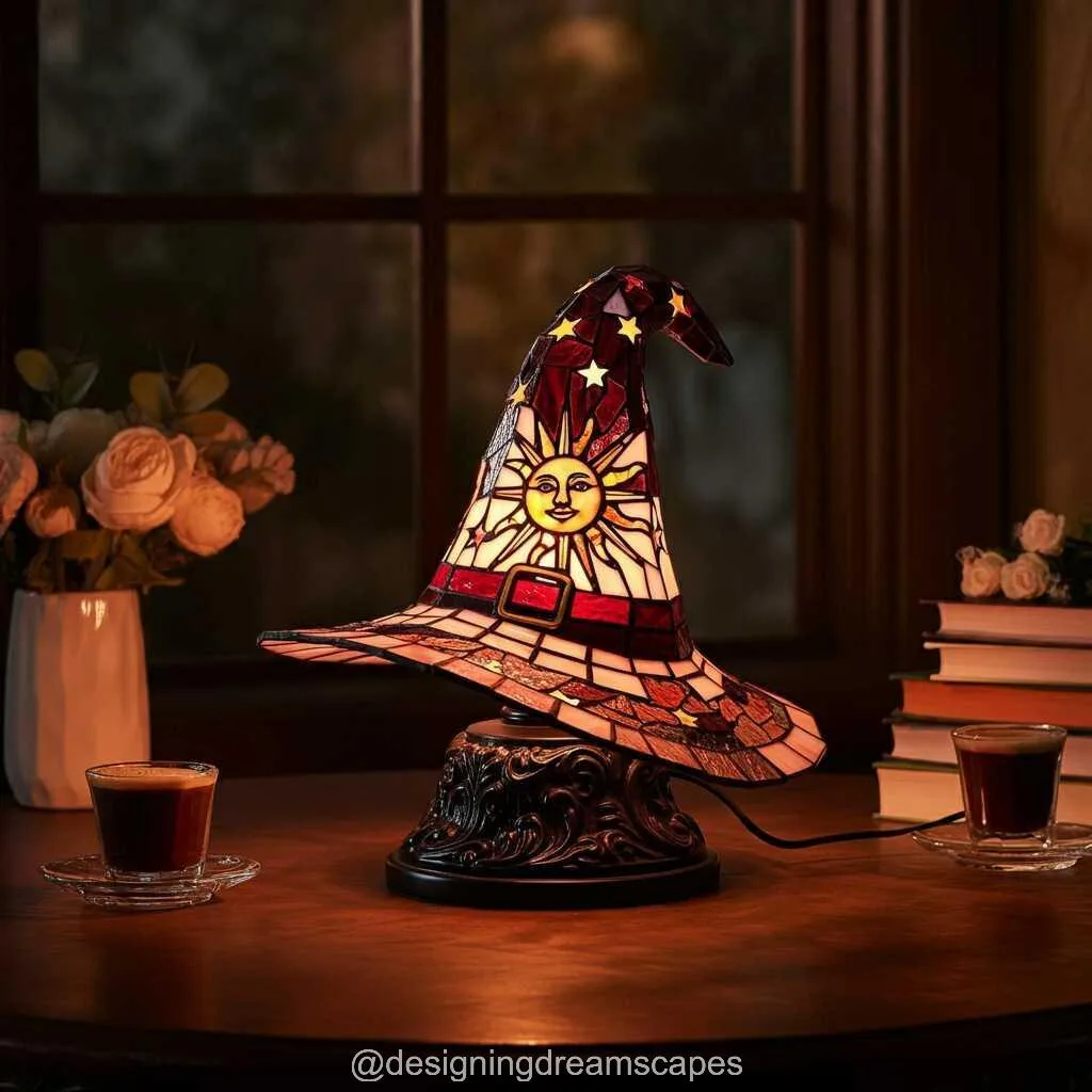 Stained Glass Witch Hat Lamp Design: Magical Lighting for Enchanting Spaces