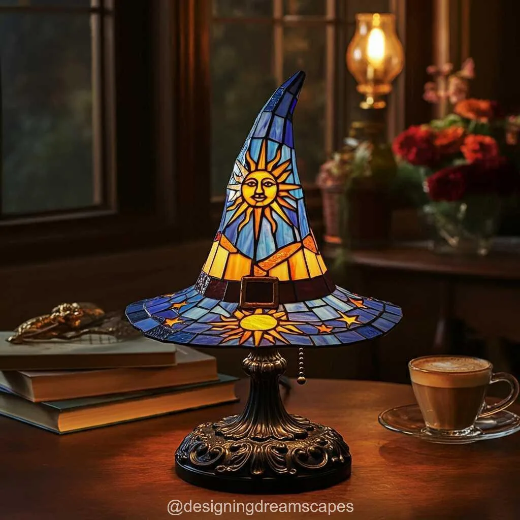 How to Use the Stained Glass Witch Hat Lamp