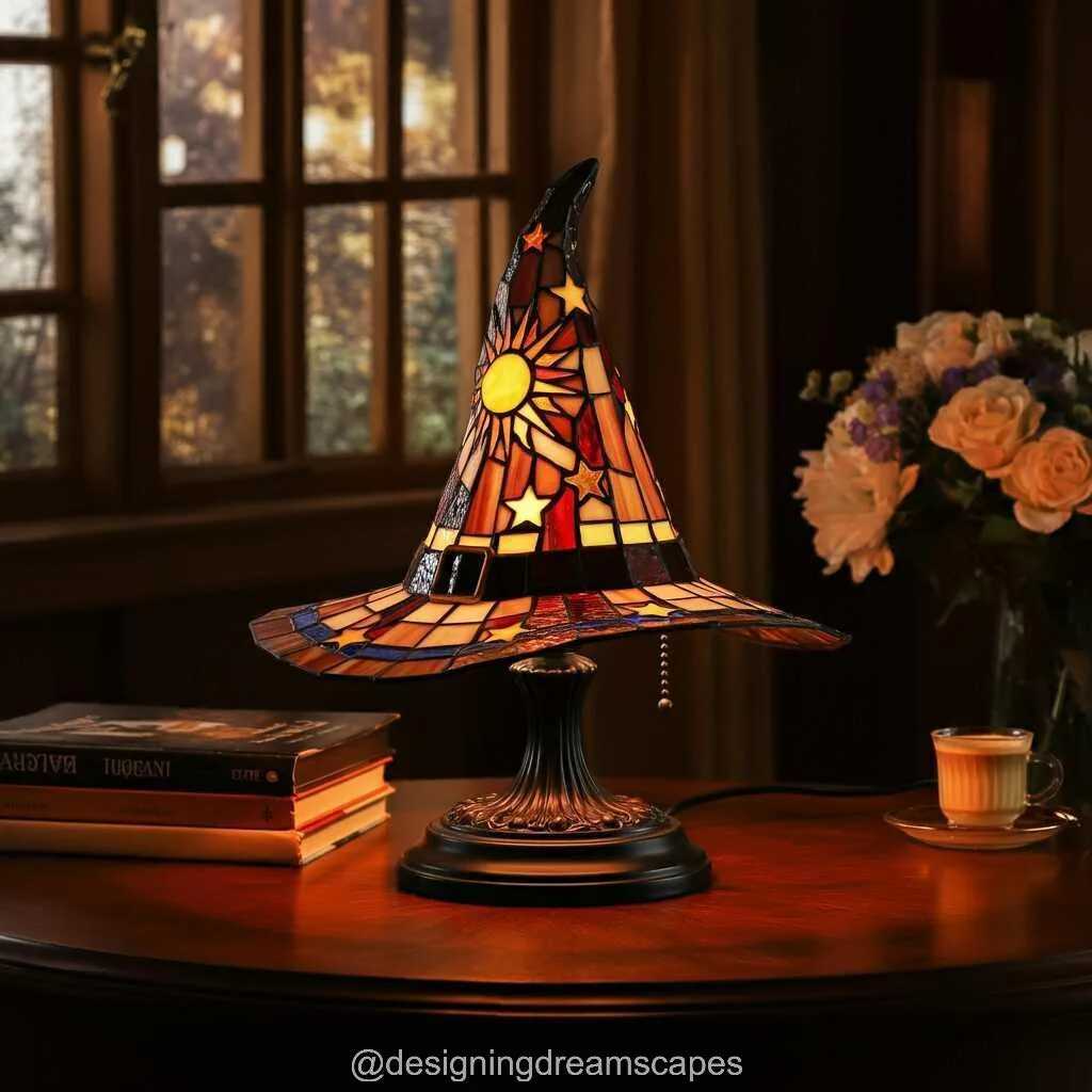 How to Use the Stained Glass Witch Hat Lamp