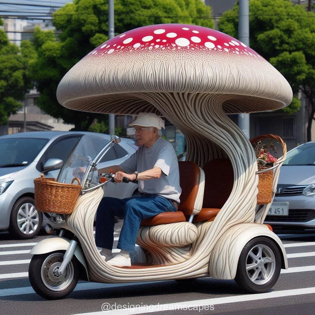 Mushroom-Shaped Scooters: A Magical Twist on Urban Transport