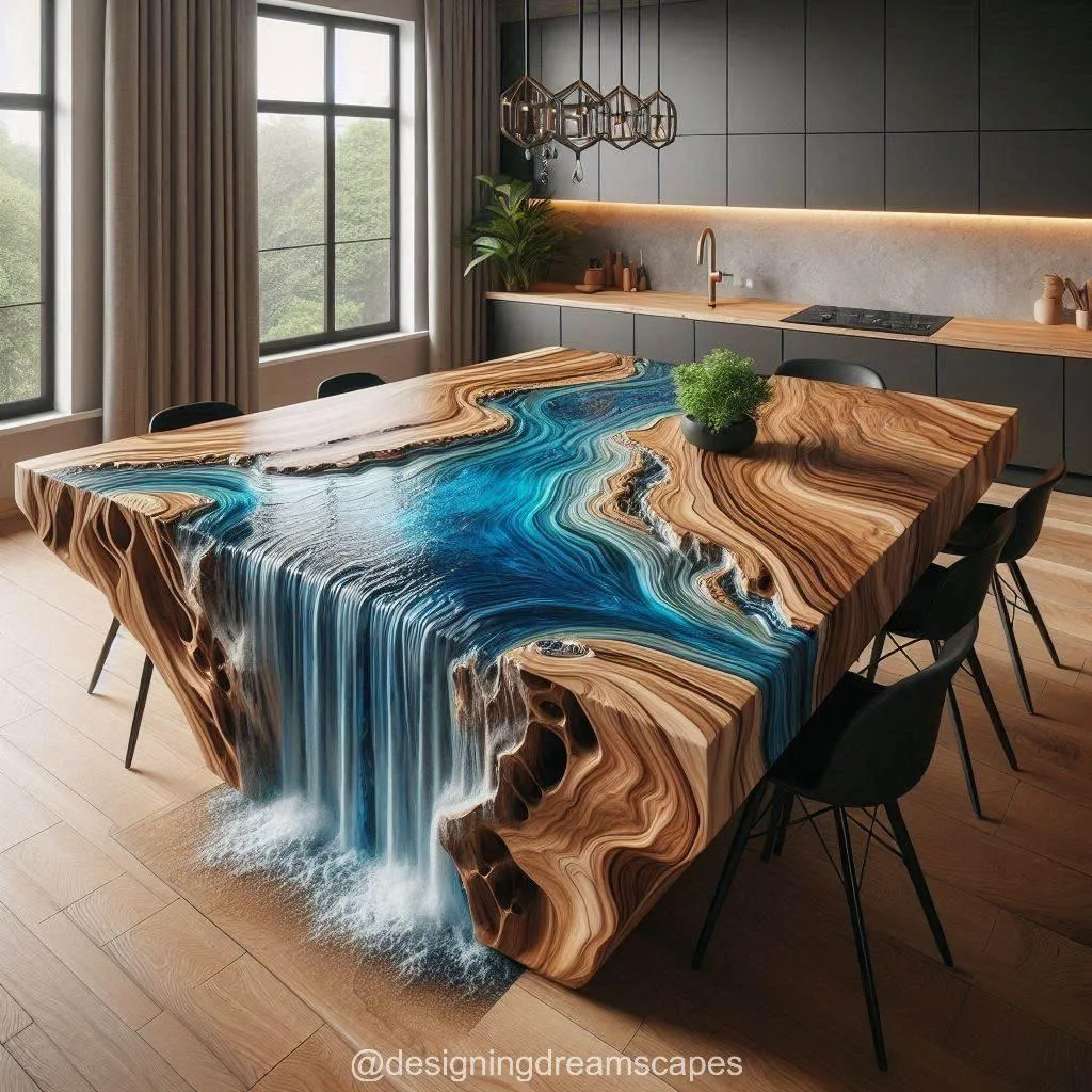 Examples of Stunning Waterfall Kitchen Islands