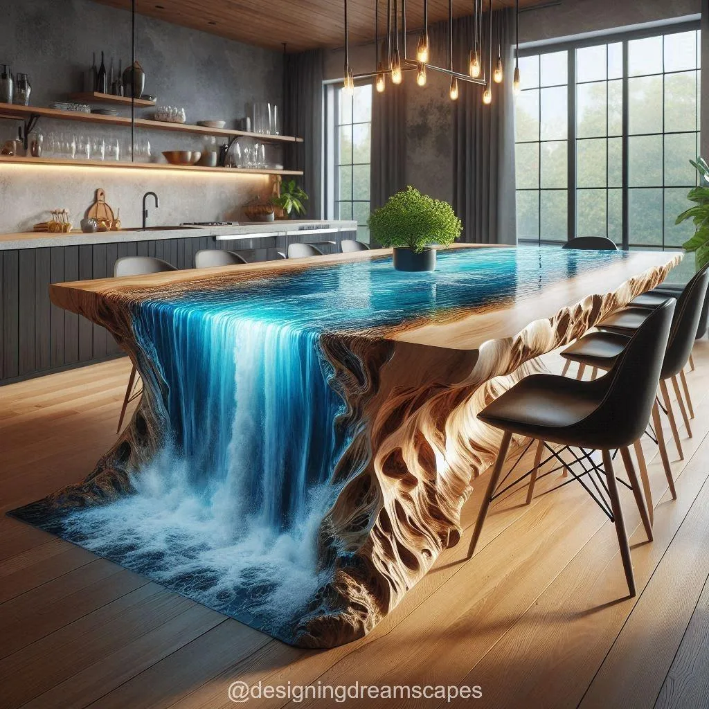 Examples of Stunning Waterfall Kitchen Islands