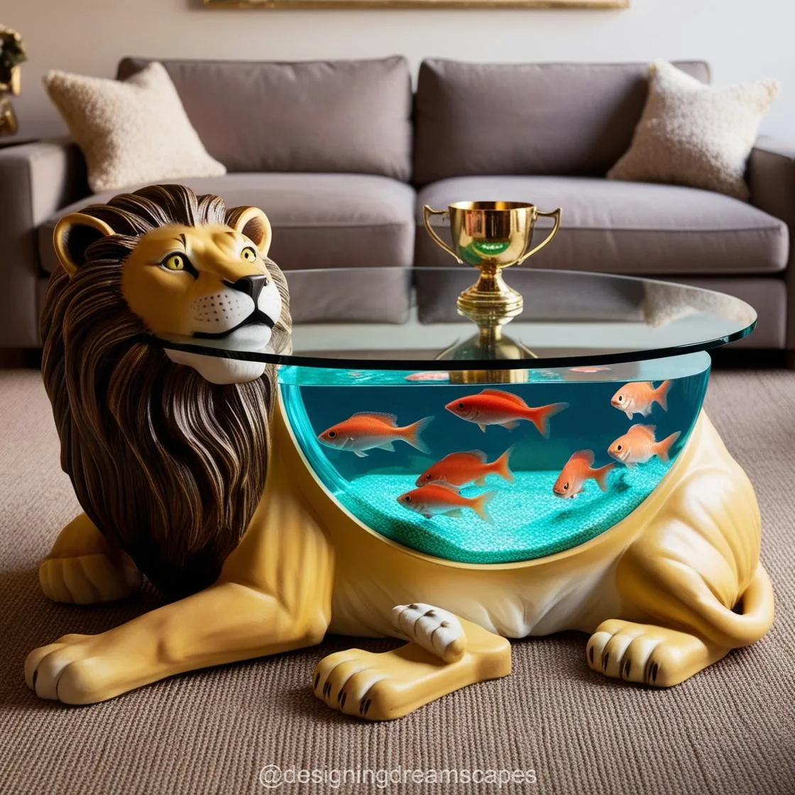 Who animal shaped aquarium coffee tables