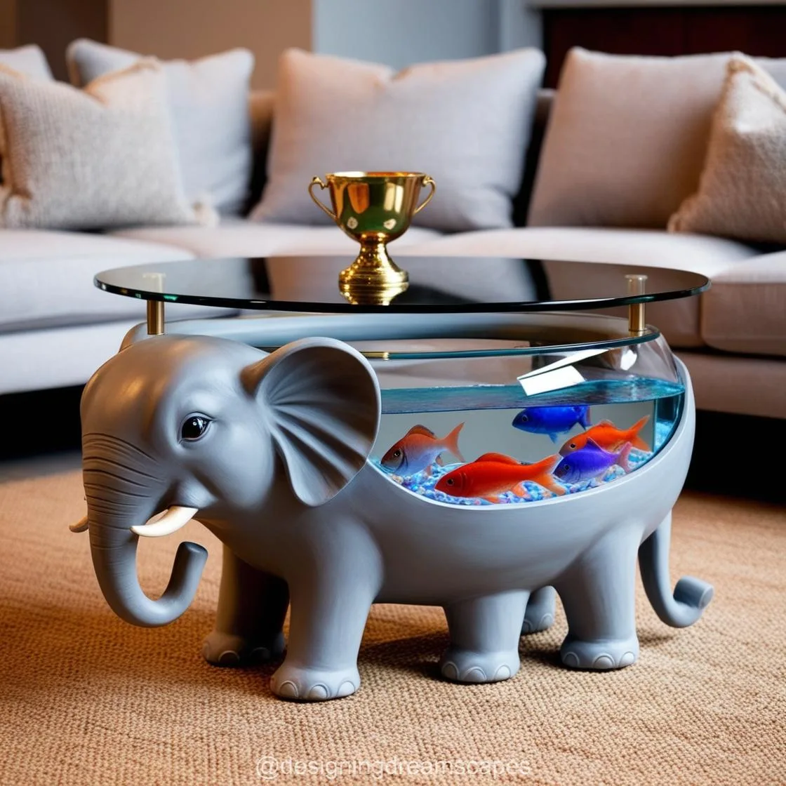 Who animal shaped aquarium coffee tables