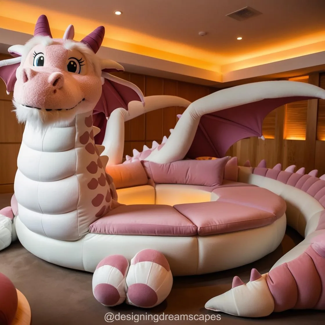 Giant Fur Dragon Loungers: Cozy Up in Mythical Luxury