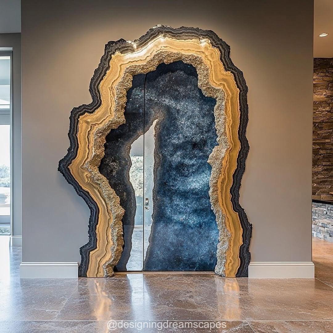 Utilizing Giant Geode Doorways in Various Spaces