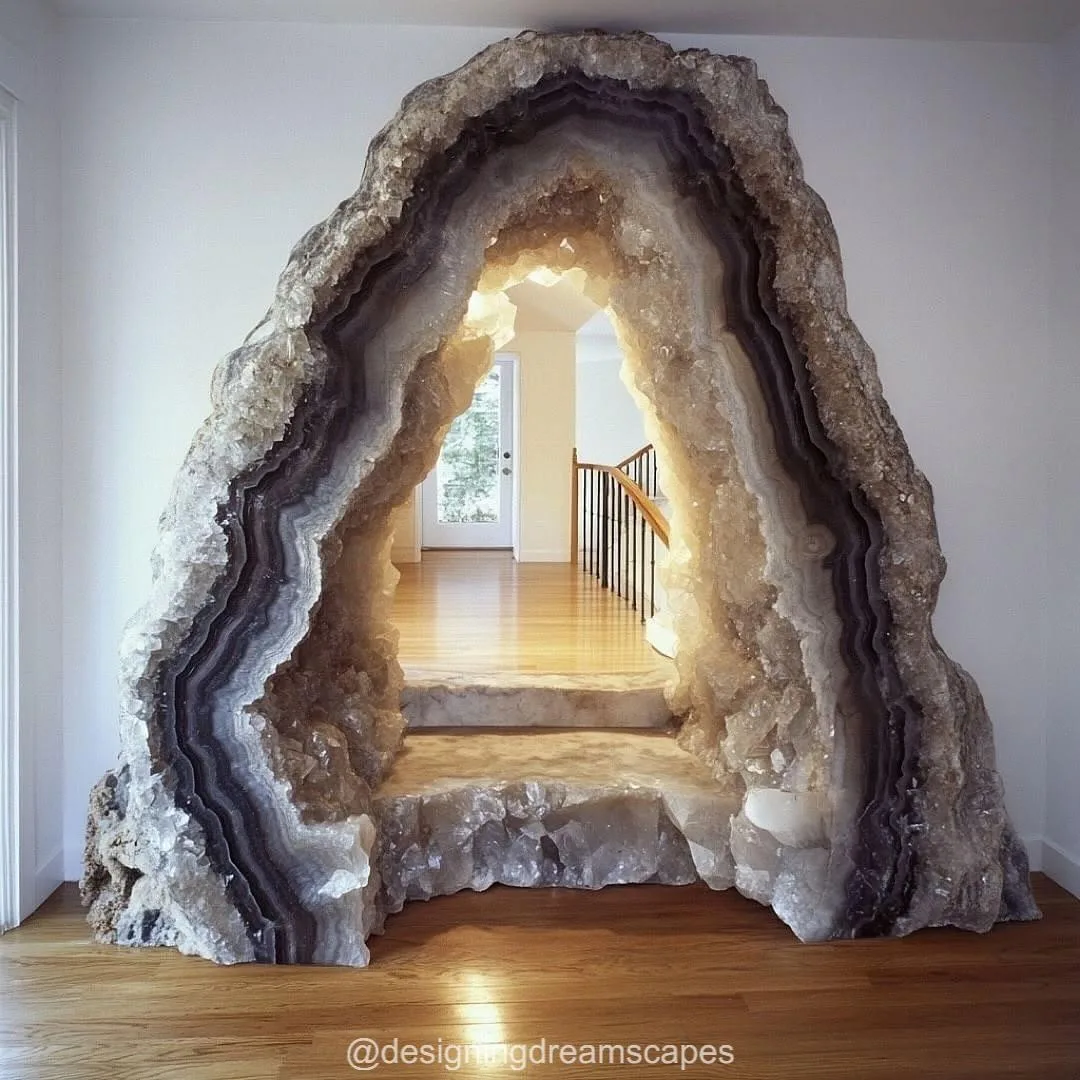 Utilizing Giant Geode Doorways in Various Spaces