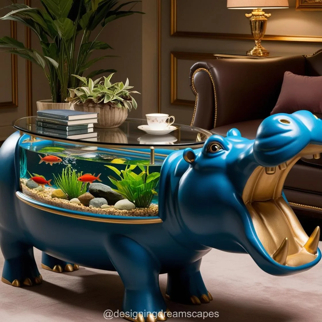 Hippo Aquarium Coffee Tables: Where Aquatic Beauty Meets Bold Design