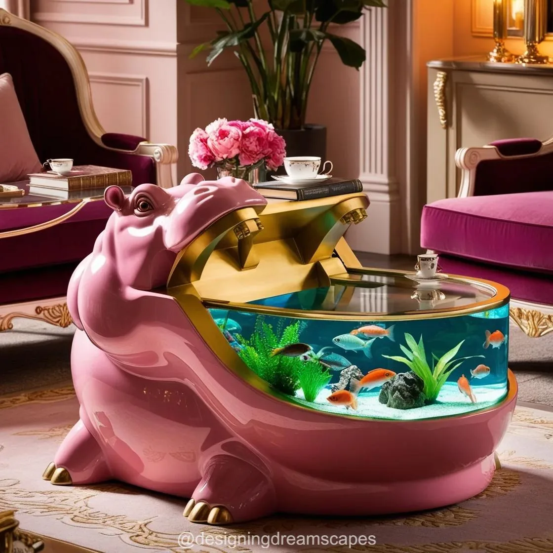 Hippo Aquarium Coffee Tables: Where Aquatic Beauty Meets Bold Design