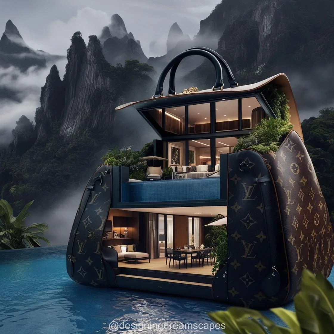 A Luxury Bag-Shaped Villa: The Epitome of Elegance and Innovation in Architectural Design