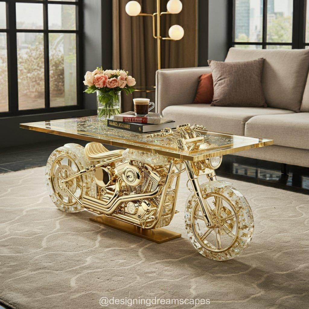 The Allure of Motorcycle Epoxy Coffee Tables