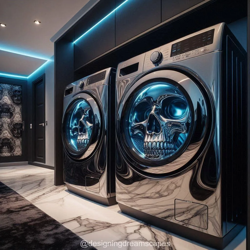 Skull Shaped Washer and Dryer Sets: Add a Spooky Twist to Laundry Day