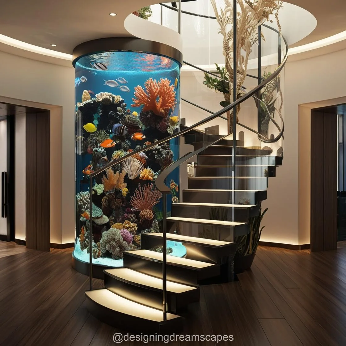 The Design, Benefits, and Maintenance of Spiral Staircase Aquariums