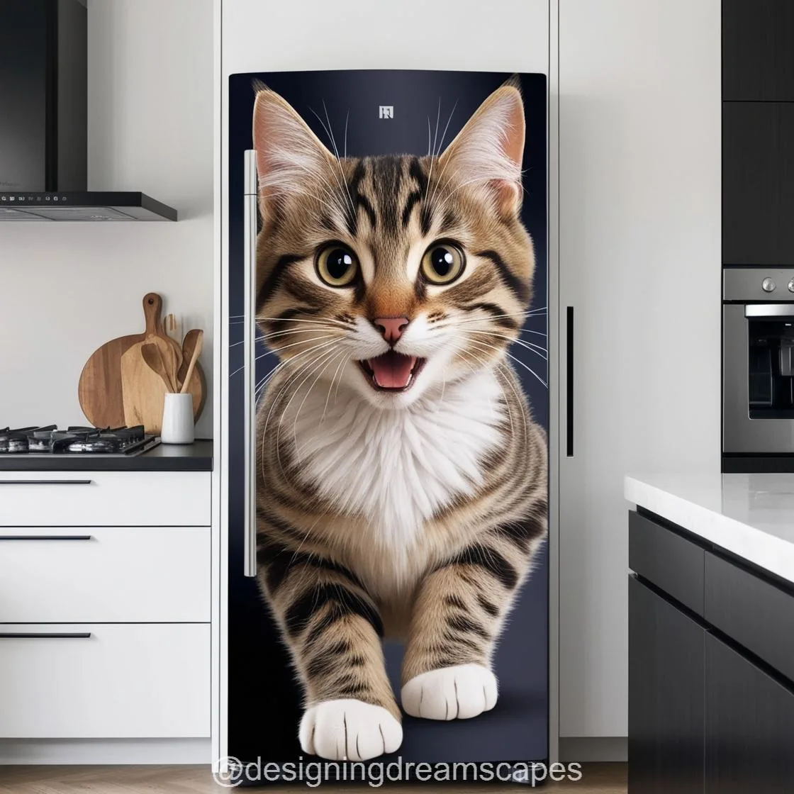 Revolutionize Your Kitchen with the Adorable Cat-Inspired Fridge