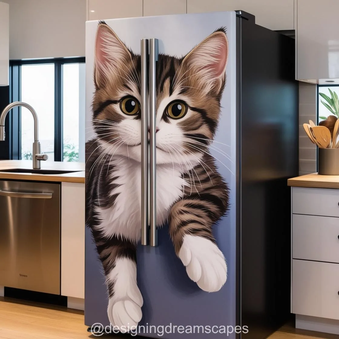 Revolutionize Your Kitchen with the Adorable Cat-Inspired Fridge