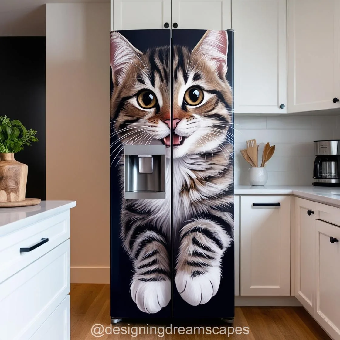 Revolutionize Your Kitchen with the Adorable Cat-Inspired Fridge