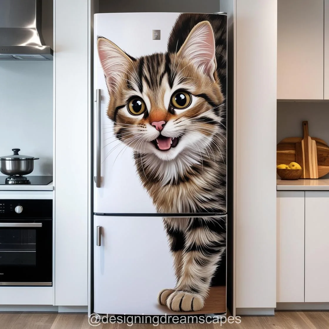 Revolutionize Your Kitchen with the Adorable Cat-Inspired Fridge