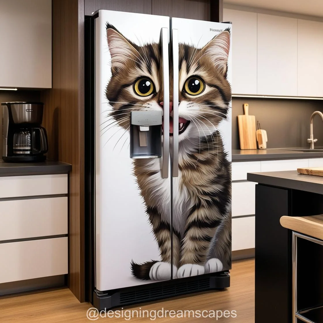 Revolutionize Your Kitchen with the Adorable Cat-Inspired Fridge