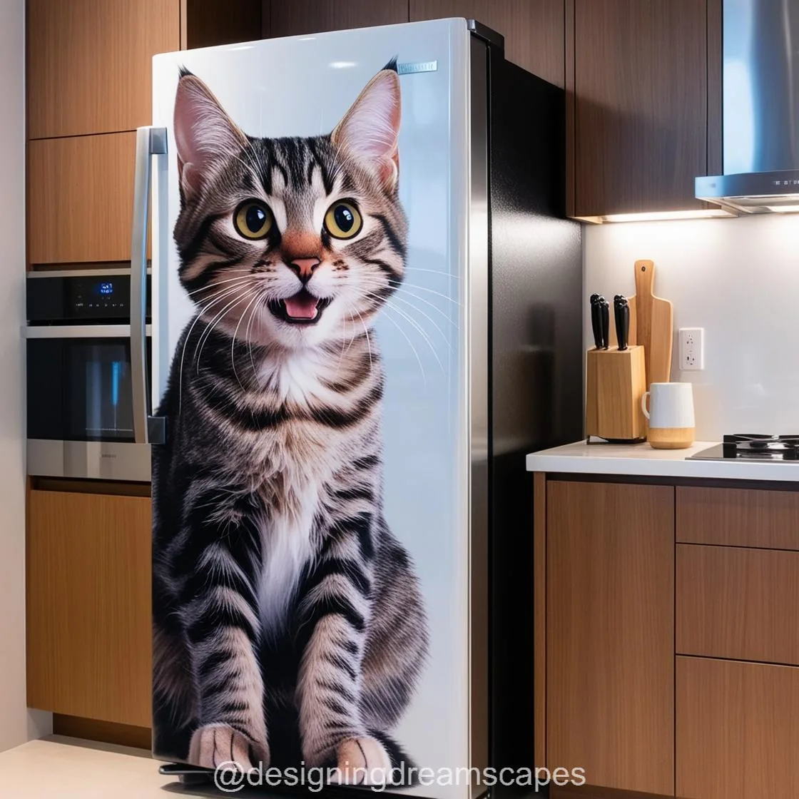 Revolutionize Your Kitchen with the Adorable Cat-Inspired Fridge