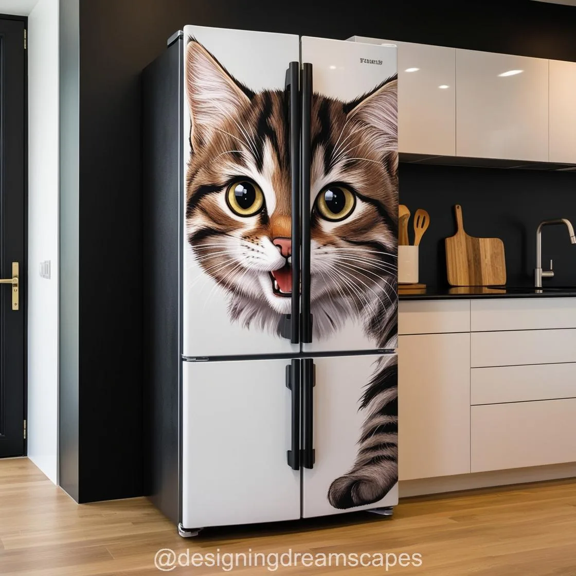 Revolutionize Your Kitchen with the Adorable Cat-Inspired Fridge