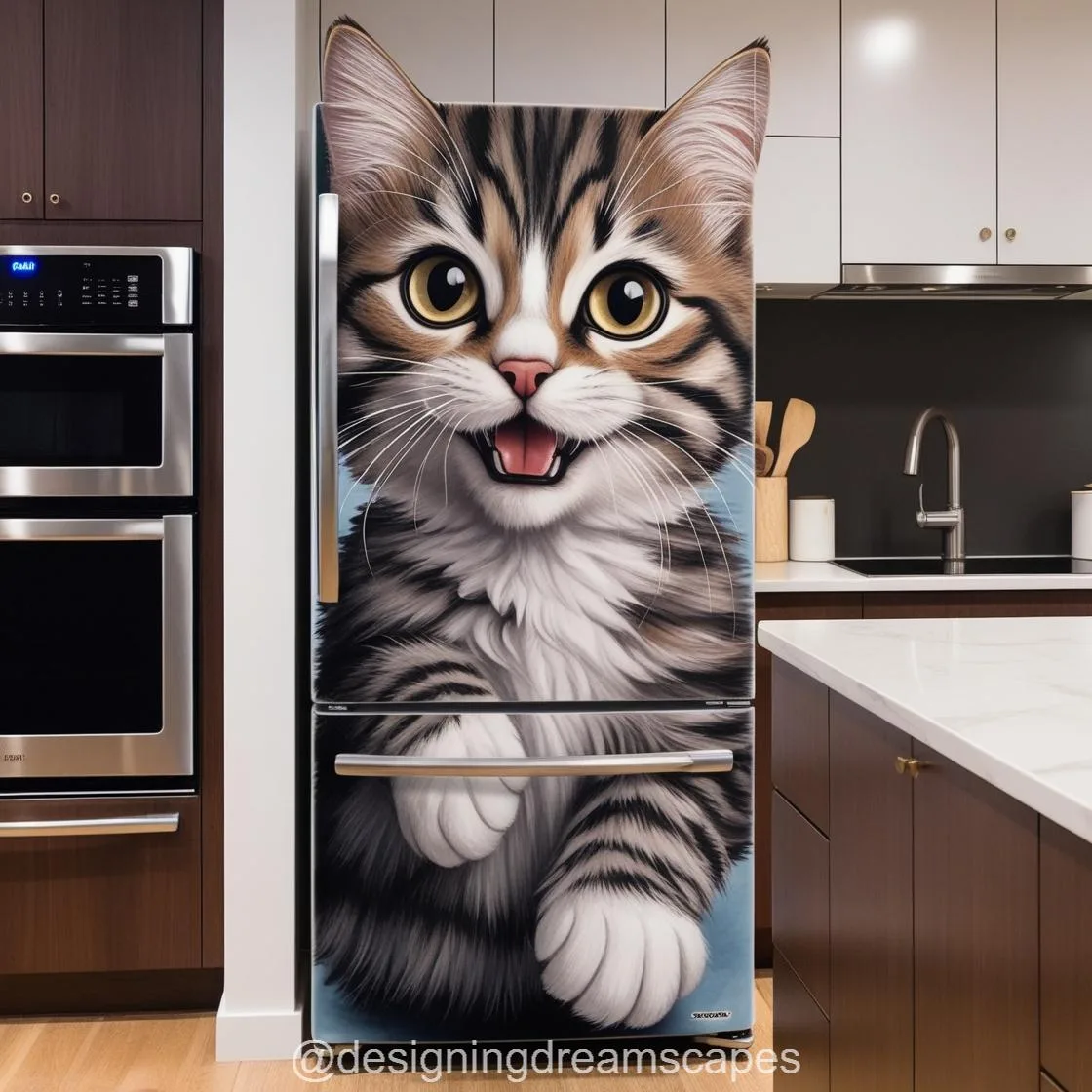 Revolutionize Your Kitchen with the Adorable Cat-Inspired Fridge