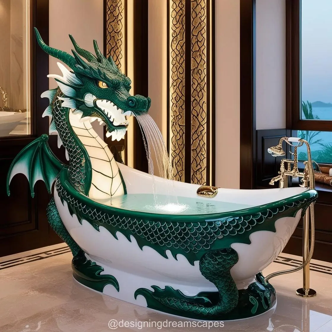 2. Design Elements and Craftsmanship of Dragon Bathtubs