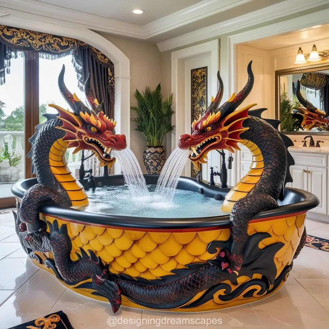 6. Creating the Perfect Bathroom Atmosphere with a Dragon Bathtub