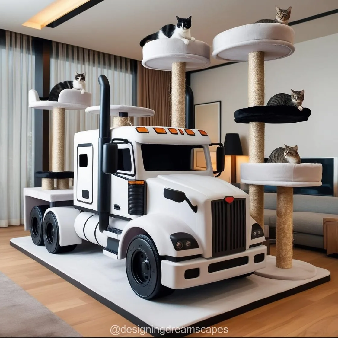 2. Key Features of the Giant Semi-Truck Shaped Cat Tower