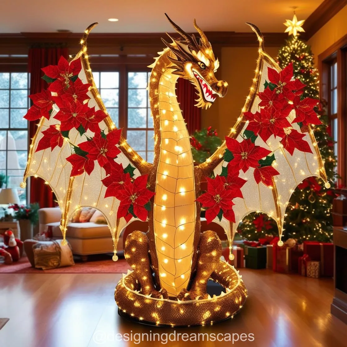 Lighting Dragon Decor for Christmas: A Fiery Twist to Festive Illumination