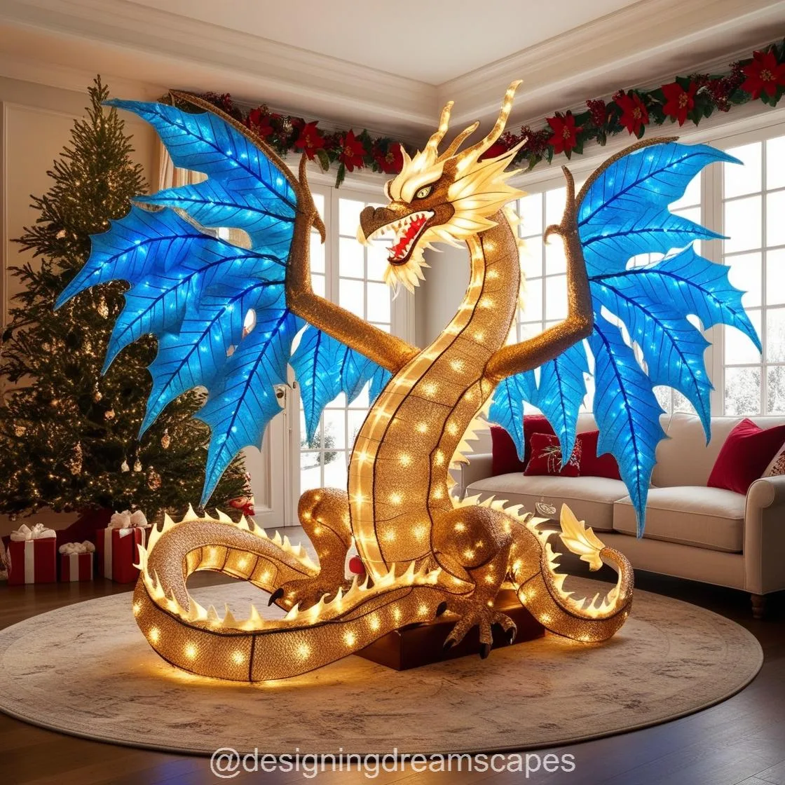 Lighting Dragon Decor for Christmas: A Fiery Twist to Festive Illumination