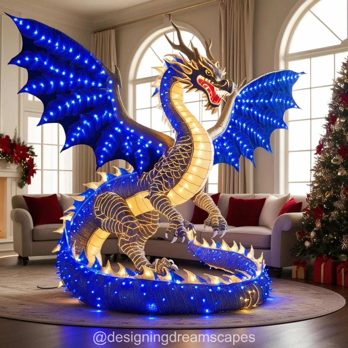 Lighting Dragon Decor for Christmas: A Fiery Twist to Festive Illumination