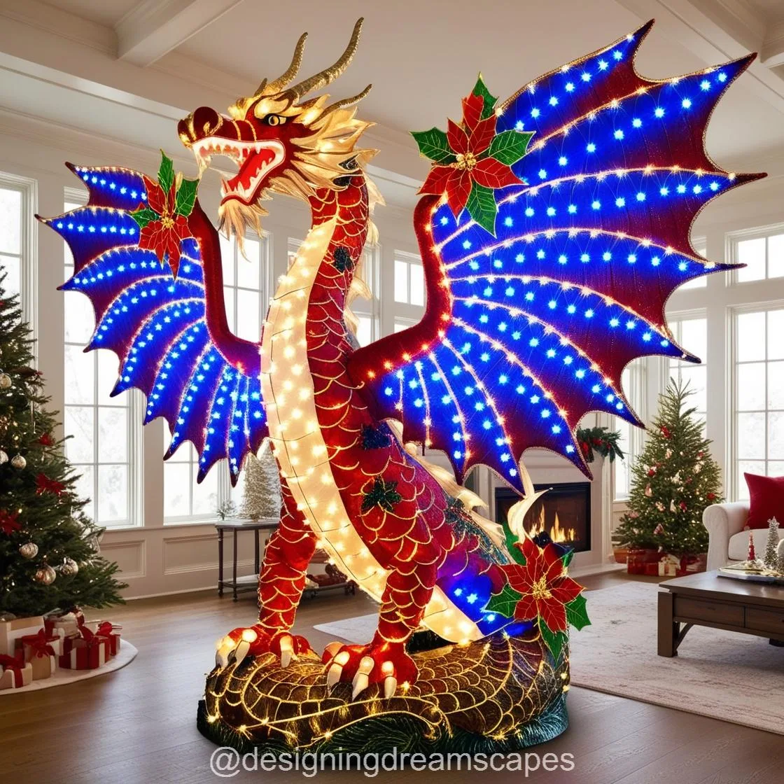 Lighting Dragon Decor for Christmas: A Fiery Twist to Festive Illumination