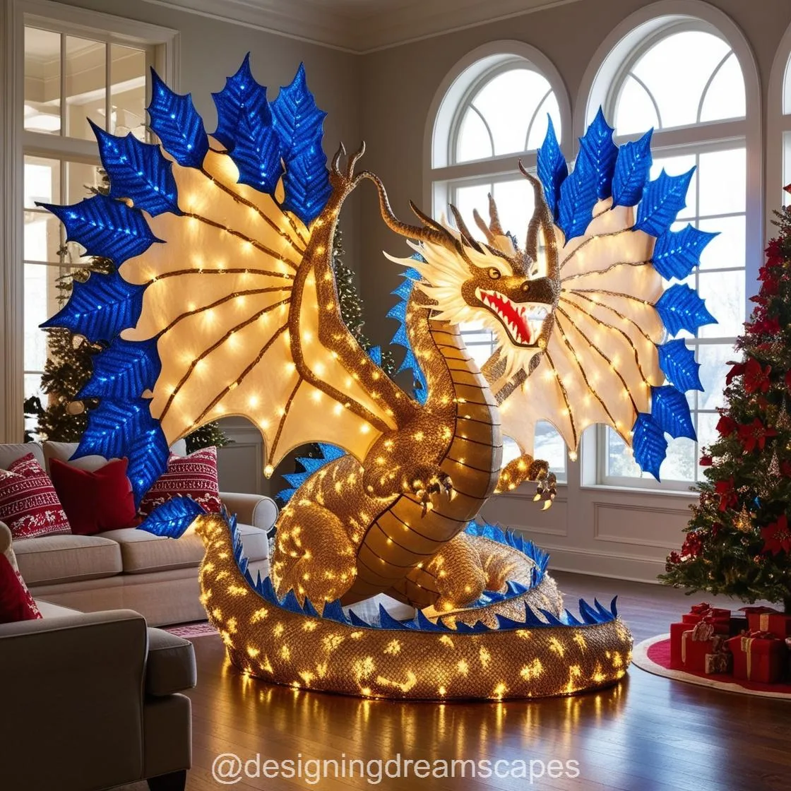 Lighting Dragon Decor for Christmas: A Fiery Twist to Festive Illumination