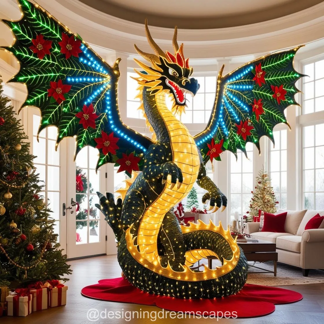 Lighting Dragon Decor for Christmas: A Fiery Twist to Festive Illumination