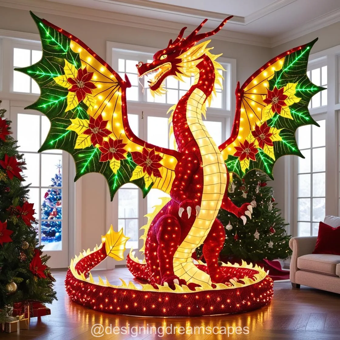 Lighting Dragon Decor for Christmas: A Fiery Twist to Festive Illumination