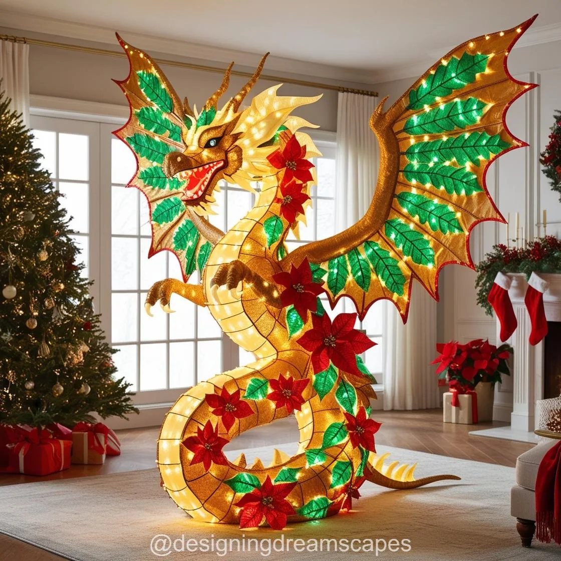 Lighting Dragon Decor for Christmas: A Fiery Twist to Festive Illumination