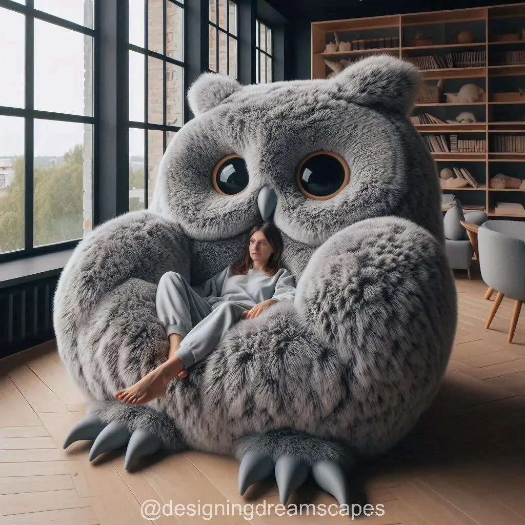 Relax in Luxury: The Enchanting Comfort of the Owl Fur Lounger