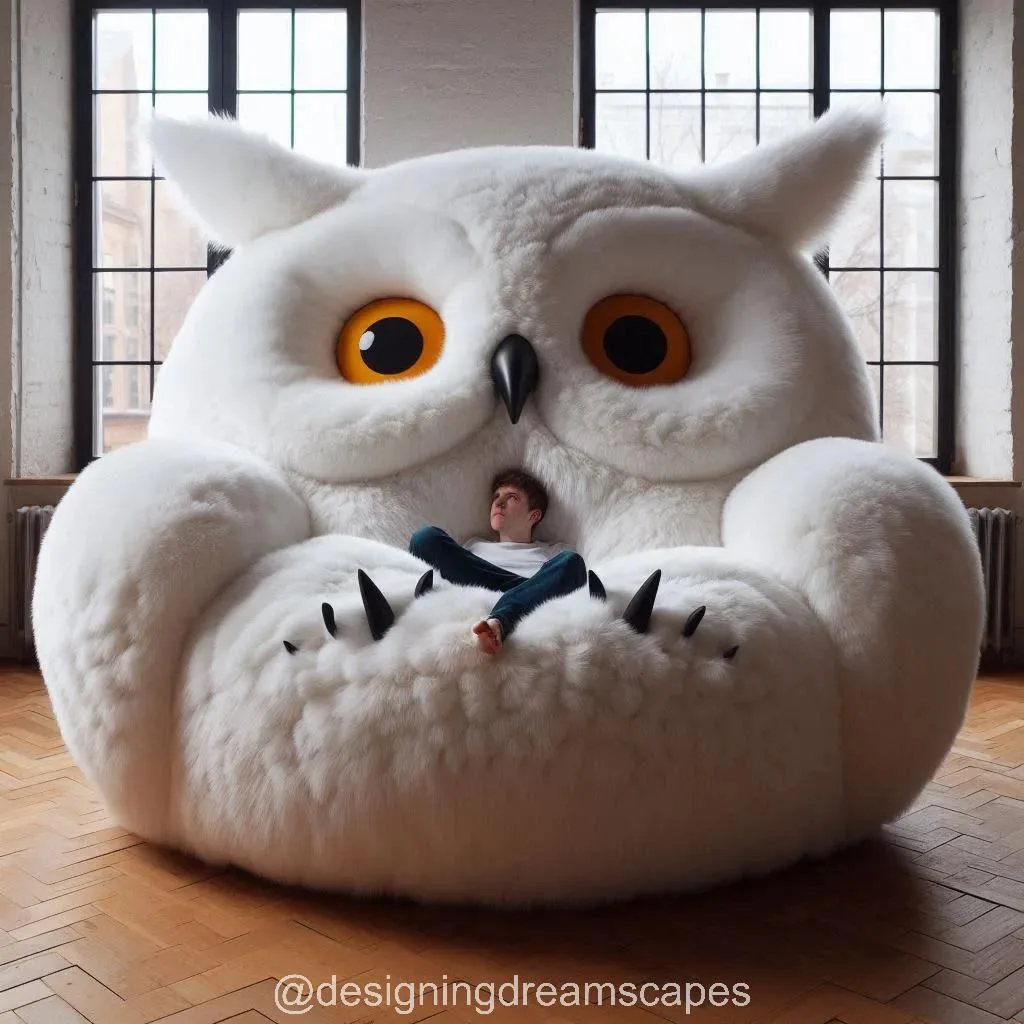 Relax in Luxury: The Enchanting Comfort of the Owl Fur Lounger