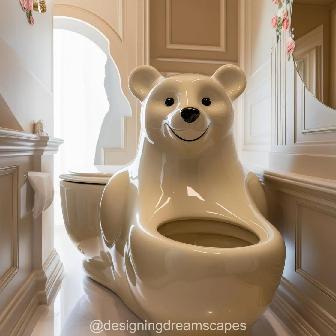 Transform Your Bathroom with the Playful Charm of the Teddy Bear Toilet