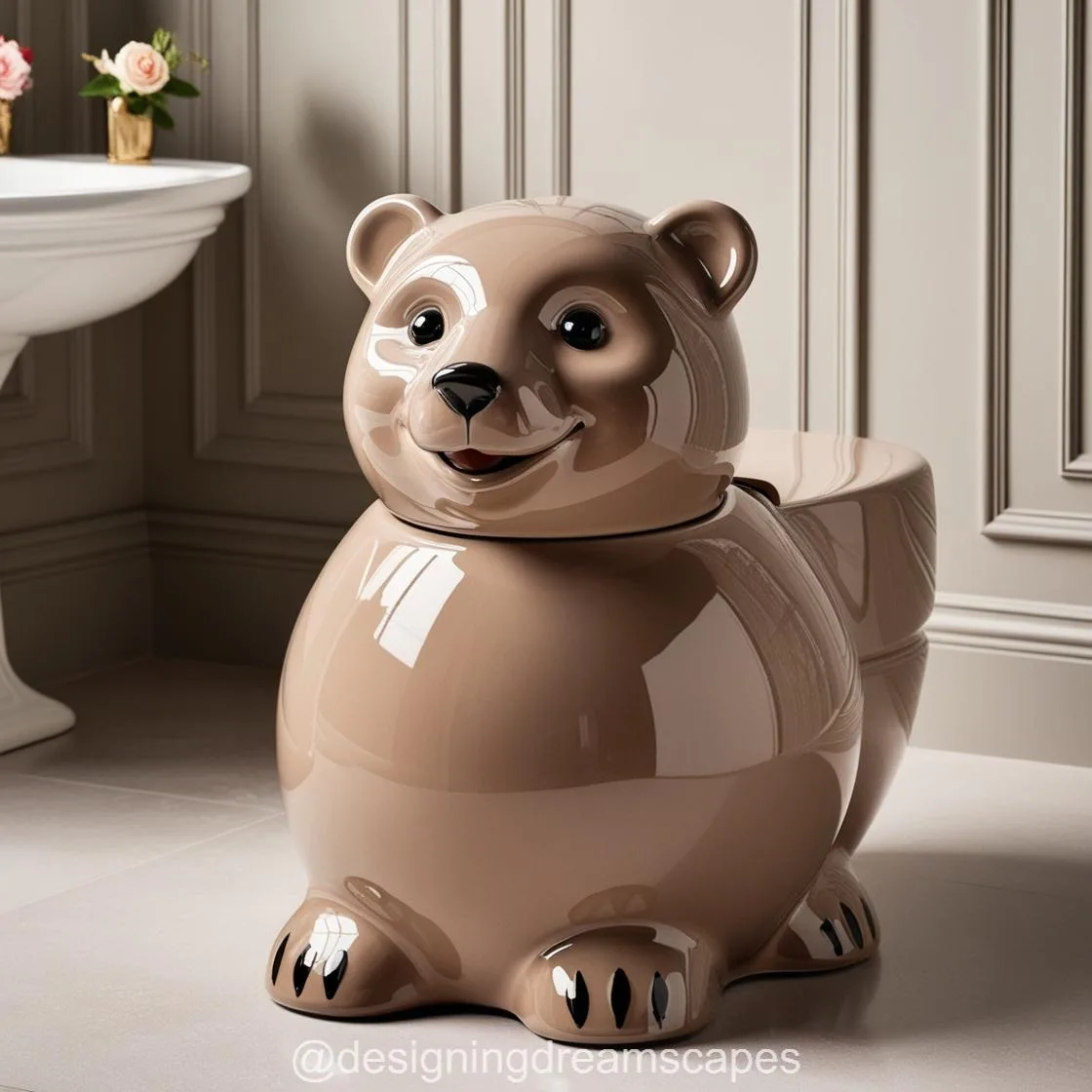 Transform Your Bathroom with the Playful Charm of the Teddy Bear Toilet