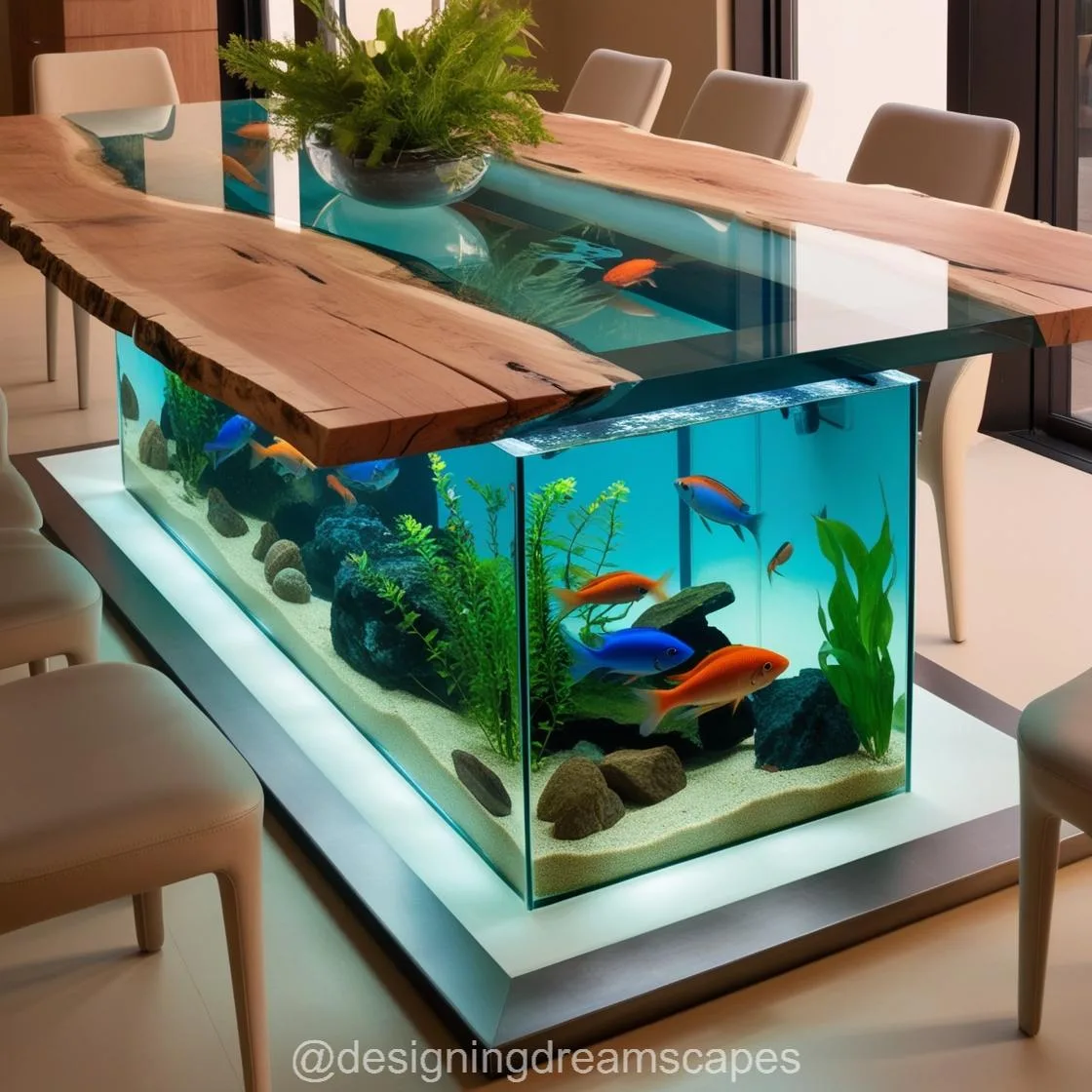 Transform Your Meals with Aquarium Dining Tables: A Feast for the Eyes and Appetite