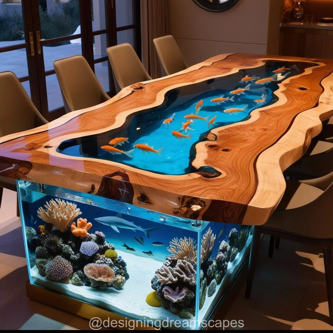 Transform Your Meals with Aquarium Dining Tables: A Feast for the Eyes and Appetite