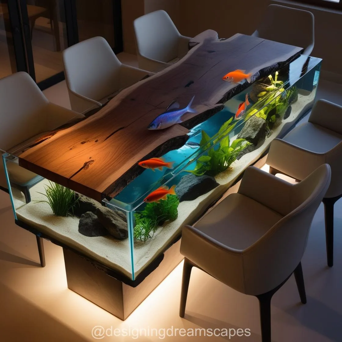 Transform Your Meals with Aquarium Dining Tables: A Feast for the Eyes and Appetite