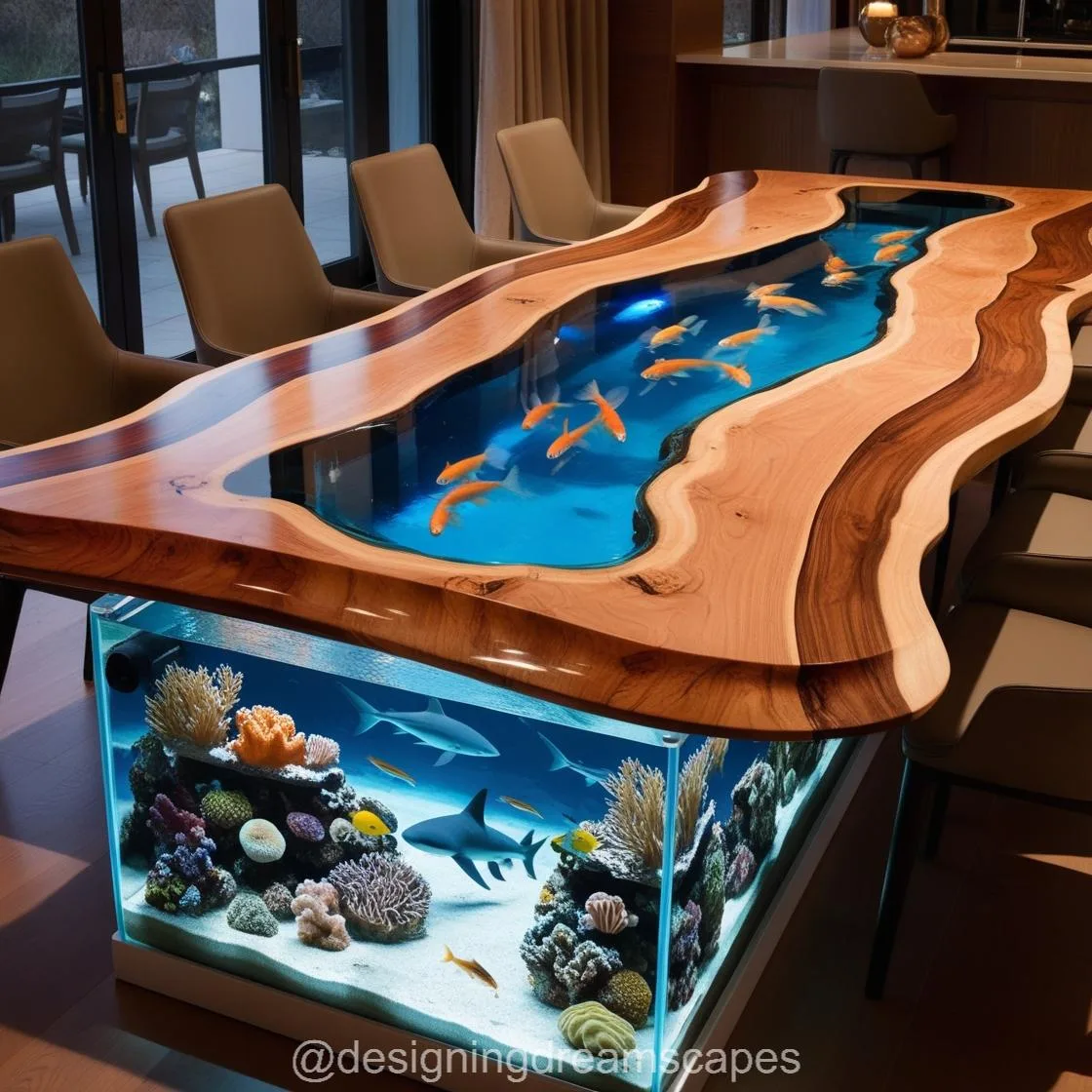 Transform Your Meals with Aquarium Dining Tables: A Feast for the Eyes and Appetite