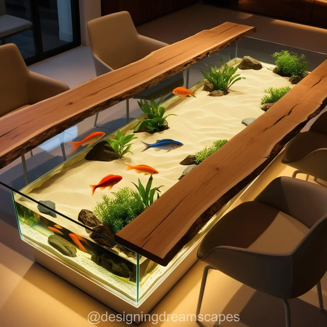 Transform Your Meals with Aquarium Dining Tables: A Feast for the Eyes and Appetite