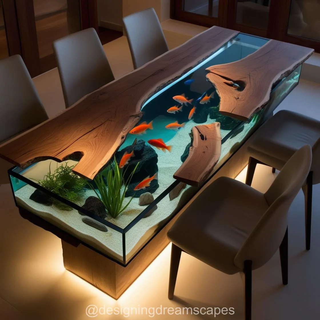 Transform Your Meals with Aquarium Dining Tables: A Feast for the Eyes and Appetite